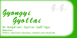 gyongyi gyollai business card